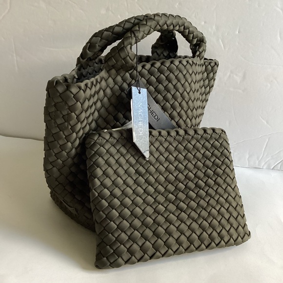 Naghedi Bags Nwt Naghedi Mini Tote St Barths Olive Crossbody Strap